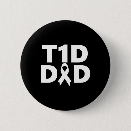 T1d Dad Diabetes Awareness Ronde Button 5,7 Cm (Voorkant)