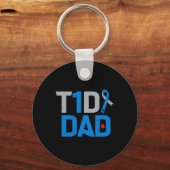 T1d Dad Diabetes Awareness Support Fight Survivor Sleutelhanger (Voorkant)