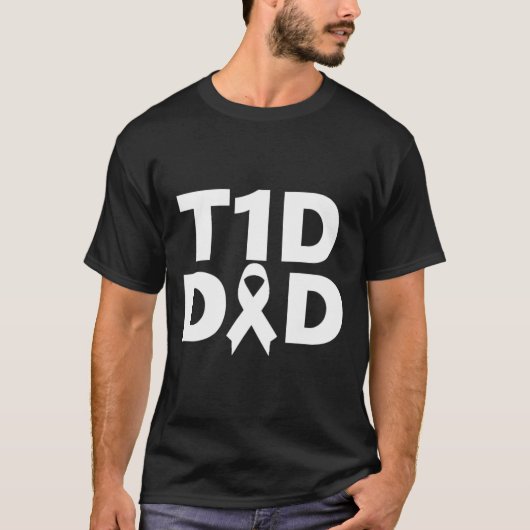 T1d Dad Diabetes Awareness T-shirt (Voorkant)
