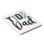 T1D dad Diabetes Bewustmakingsblauwe lintfamilie — Notitieblok (Schuin)