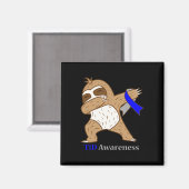 T1d Diabetes Awareness Ribbon Dabbing Sloth Warrio Magneet (Voorkant / Achterkant)