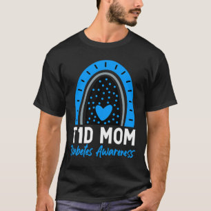 T1d Diabetes Dag Kostuums Type 1 Diabetische Moede T-shirt
