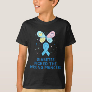 T1d Diabetes Krijger Vlinder Prinses Diabetes A T-shirt