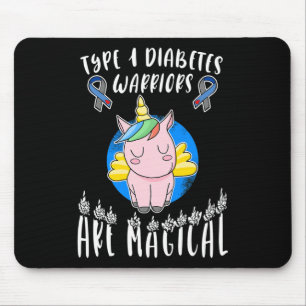 T1D Diabetes Type 1 Awareness T Unicorn Warriors Muismat