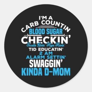 T1d Diabetici Type 1 Diabetes Bewustzijn Mannen Vr Ronde Sticker