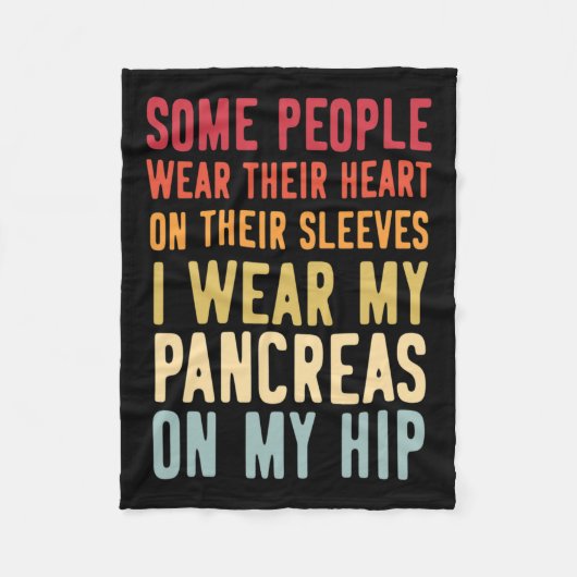 T1d Diabetisch type 1 Diabetes Bewustmakingsprogra Fleece Deken (Voorkant)