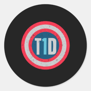 T1d Diabetisch type 1 Diabetes Bewustmakingsprogra Ronde Sticker