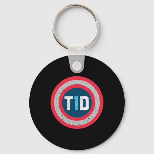 T1d Diabetisch type 1 Diabetes Bewustmakingsprogra Sleutelhanger (Voorkant)