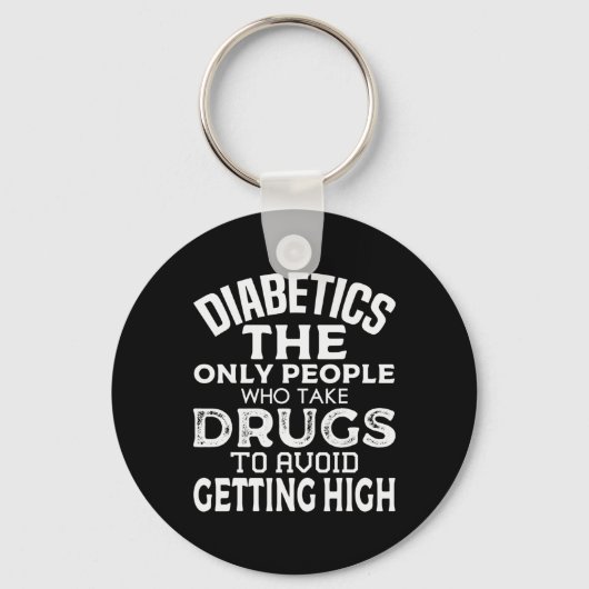 T1d Diabetisch type 1 Diabetes Bewustmakingsprogra Sleutelhanger (Voorkant)