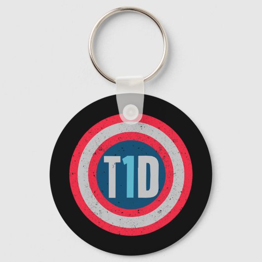T1d Diabetisch type 1 Diabetes Bewustmakingsprogra Sleutelhanger (Voorkant)