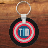 T1d Diabetisch type 1 Diabetes Bewustmakingsprogra Sleutelhanger (Voorkant)