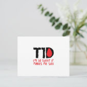 T1D Diabetische diabetes Gift Briefkaart (Staand voorkant)