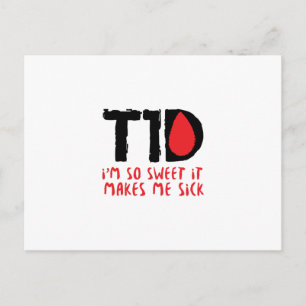 T1D Diabetische diabetes Gift Briefkaart