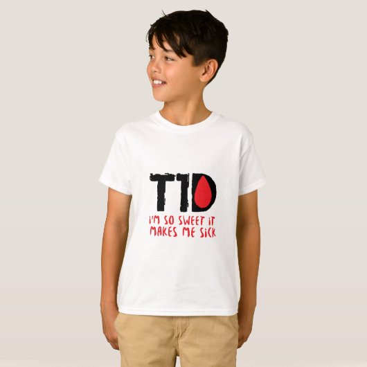 T1D Diabetische diabetes Gift T-shirt (Voorkant volledig)