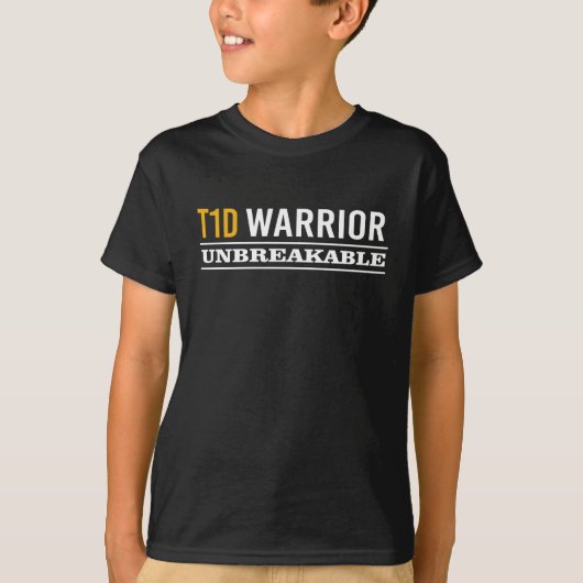T1D Diabetische diabetes type 1 diabetes T-shirt (Voorkant)