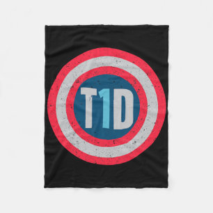 T1d Diabetische Type 1 Diabetes Bewustzijn Mannen  Fleece Deken