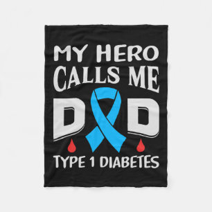 T1d Diabetische Type 1 Diabetes Bewustzijn Vader P Fleece Deken