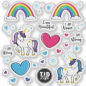 T1d Eenhoorn Stickers (Voorkant)