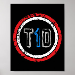 T1d Embleem Type 1 Diabetes Awareness Poster
