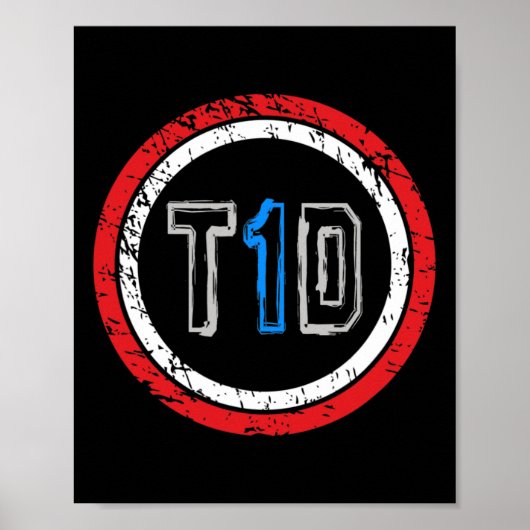 T1d Embleem Type 1 Diabetes Awareness Poster (Voorkant)
