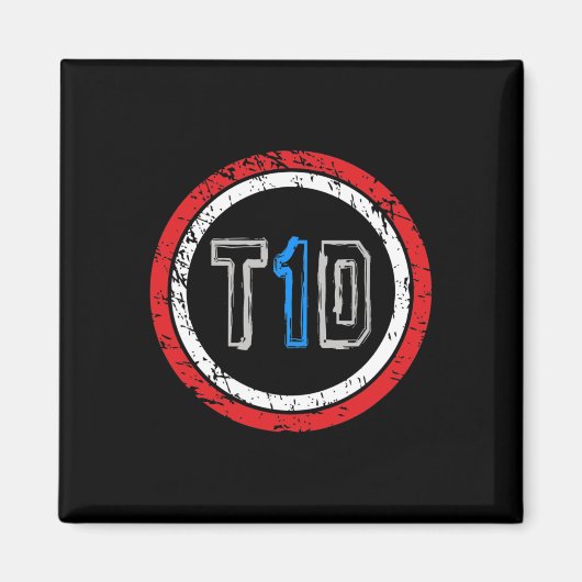 T1d Embleem Type 1 Diabetes Bewustzijn Magneet (Voorkant)