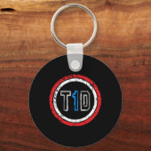 T1d Embleem Type 1 Diabetes Bewustzijn Sleutelhanger (Voorkant)