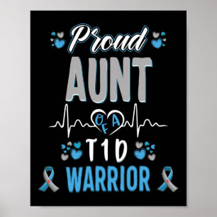 T1d Gemuteerde Tante Diabetes Bewustheid Type 1 Pa Poster