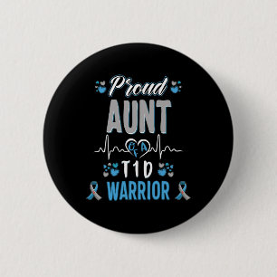 T1d Gemuteerde Tante Diabetes Bewustheid Type 1 Pa Ronde Button 5,7 Cm