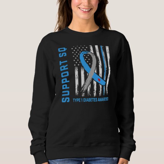 T1D Grootdochter Diabetes Awareness Flag Ba Trui (Voorkant)