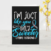 T1d Kids Diabetes Awareness  Kaart (Gele Bloem)