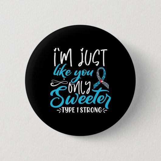 T1D Kinder diabetes Ronde Button 5,7 Cm (Voorkant)