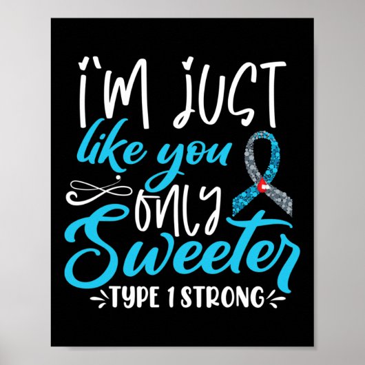 T1d Kinder diabetesbewustzijn Poster (Voorkant)
