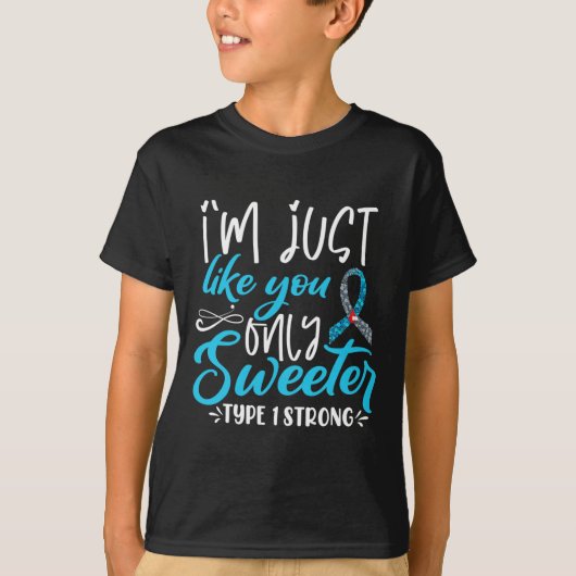 T1d Kinder diabetesbewustzijn T-shirt (Voorkant)