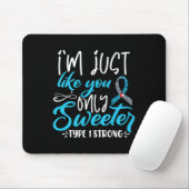 T1d Kinderen Diabetes Bewustzijn Muismat (Met muis)