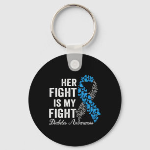 T1d Kleding Haar Strijd Is Mijn Strijd Type 1 Diab Sleutelhanger