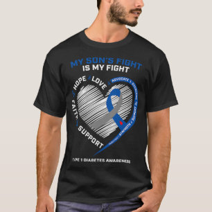 T1D mam papa Mijn zoon's gevecht type 1 diabetes A T-shirt