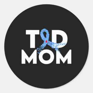 T1D Mam Type 1 Diabetes Bewustmaking Insulinefamil Ronde Sticker