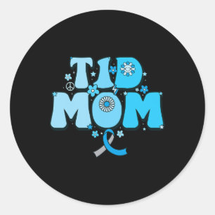 T1d Mama Diabetes Overlevende T1d Moeder Type 1 Di Ronde Sticker