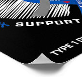 T1d Mama Het gevecht van mijn zoon is mijn vechtty Poster (Hoek)