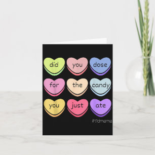 T1d Mama Valentijnsdag Hart Snoep Type 1 Diabetes Kaart