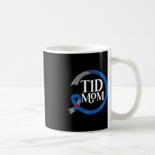 T1D Moeder Beste Diabetes Type 1 Bewustmakingsgift Koffiemok (Rechts)