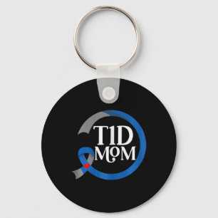 T1D Moeder Beste Diabetes Type 1 Bewustmakingsgift Sleutelhanger