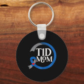 T1D Moeder Beste Diabetes Type 1 Bewustmakingsgift Sleutelhanger (Voorkant)