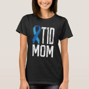 T1D Moeder Diabetes Awareness Lint Charm Blauw Dia T-shirt