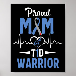 T1D Moeder Diabetes Bewustheid Type 1 Insuline Pa Poster