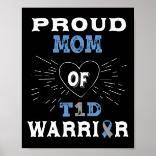T1d Moeder Diabetes Bewustheid Type 1 Insuline Pa Poster