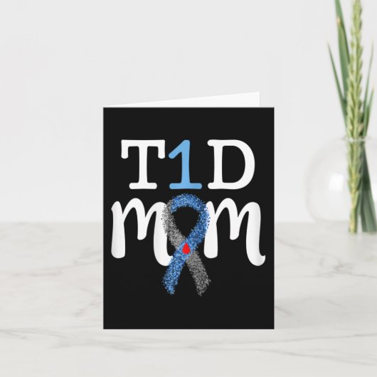 T1D Moeder - Type 1 Diabetes Awareness Mama Kaart (Voorkant)
