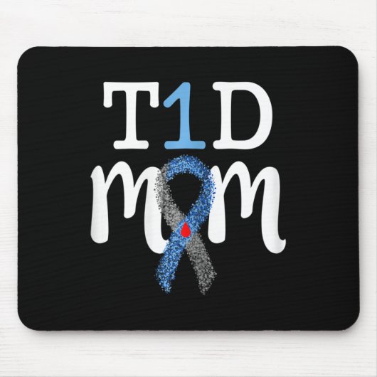 T1D Moeder - Type 1 Diabetes Awareness Mama Muismat (Voorkant)