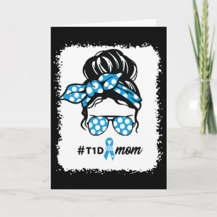 T1d Moeder Type 1 Diabetes Bewustzijn Maand Bloeds Kaart