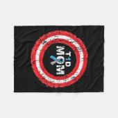 T1d Mom Diabetes Awareness Ribbon Ring Fleece Deken (Voorkant (Horizontaal))